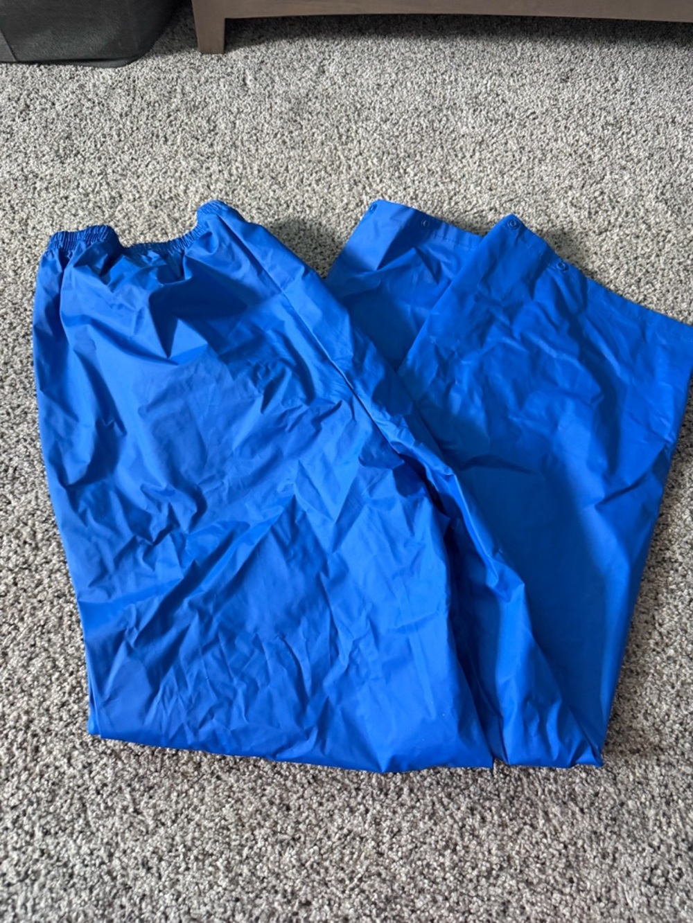 Bright Blue Nylon Rain Pants